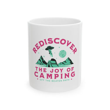 Funny UFO Camping Alien Humor Gift Graphic Novelty Ceramic Coffee Mug-0